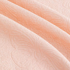 Cooling Embossed Botanical Couch Cover, Soft Ice Silk Furniture Protector for Sofa