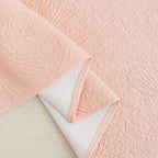 Cooling Embossed Botanical Couch Cover, Soft Ice Silk Furniture Protector for Sofa
