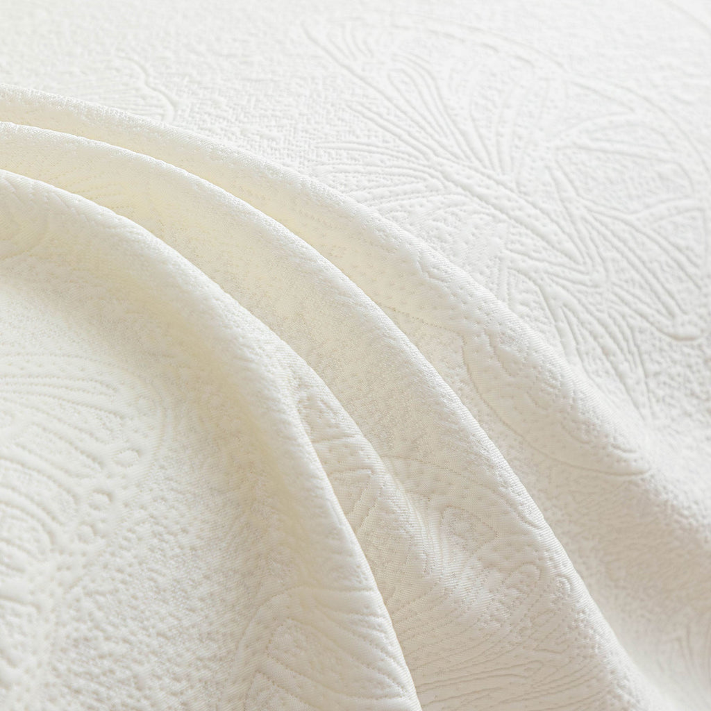 Cooling Embossed Botanical Couch Cover, Soft Ice Silk Furniture Protector for Sofa