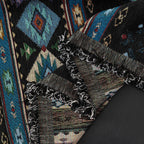 Southwestern Boho Woven Tribal Sofa Cover Blanket, Rustic Farmhouse Couch Throw Cover