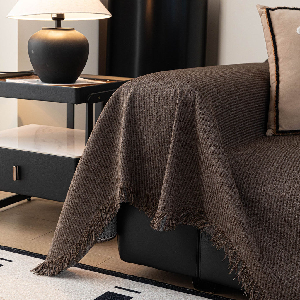 Soft Decorative Throw for Sofa and Loveseat, Textured Sofa Cover Blanket for Couch