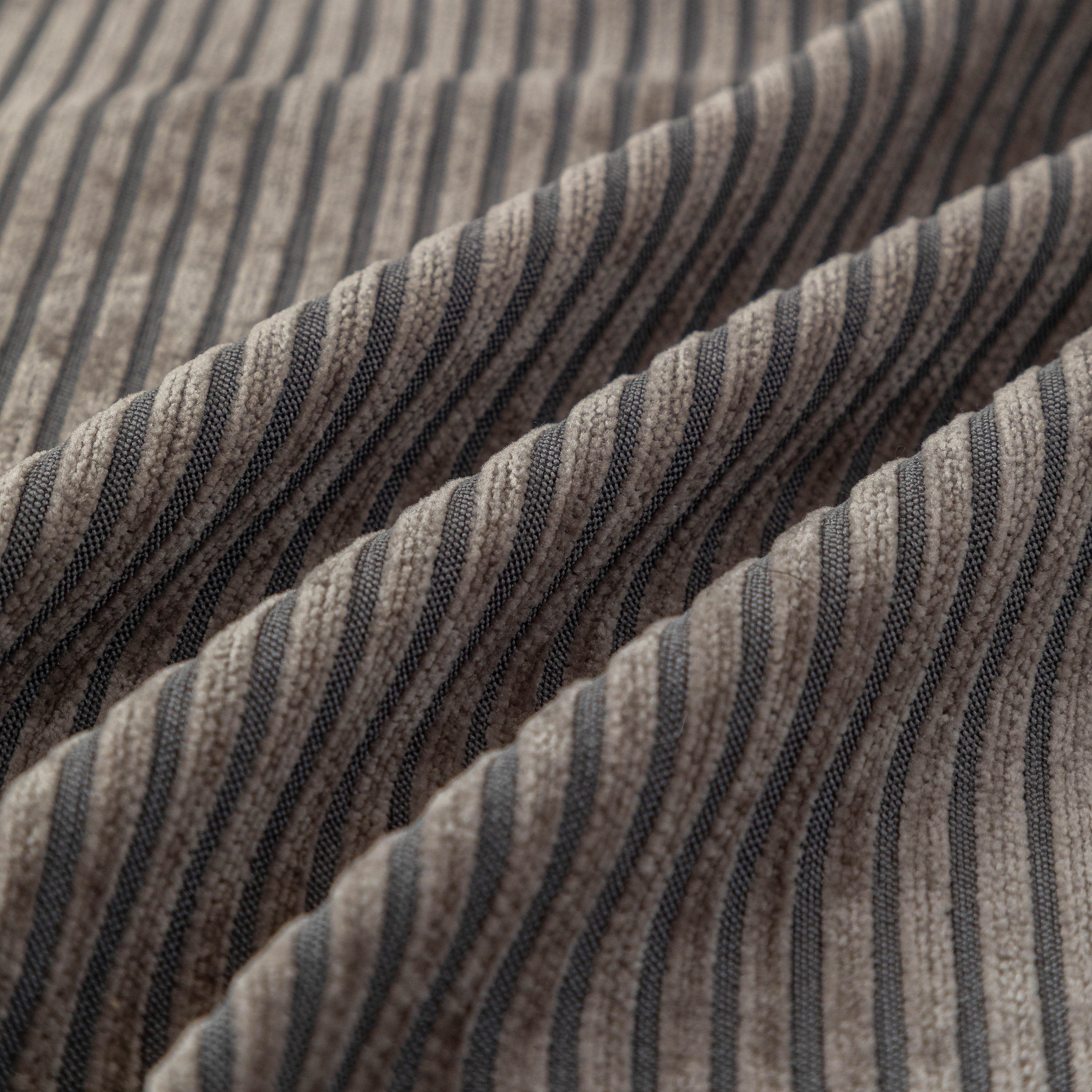 Textured Striped Cozy Couch Cover Throw Blanket with Pom Pom Trim for Sectional Sofa