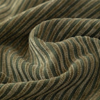 Textured Striped Cozy Couch Cover Throw Blanket with Pom Pom Trim for Sectional Sofa