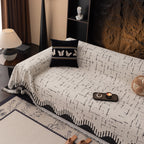 Chenille Sofa Cover Throw Blanket Woven Textured Decorative Furniture Slipcover