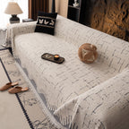 Chenille Sofa Cover Throw Blanket Woven Textured Decorative Furniture Slipcover