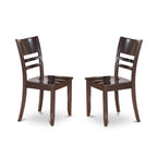 East West Furniture BOLY5-CAP-W 5 Piece Dining Table Set for 4 Includes a Round Kitchen Table and 4 Dining Room Chairs, 42x42 Inch, Cappuccino