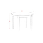 East West Furniture BOLY5-CAP-W 5 Piece Dining Table Set for 4 Includes a Round Kitchen Table and 4 Dining Room Chairs, 42x42 Inch, Cappuccino