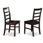 East West Furniture BOPF5-CAP-W 5 Piece Dining Table Set for 4 Includes a Round Kitchen Table and 4 Dinette Chairs, 42x42 Inch, Cappuccino