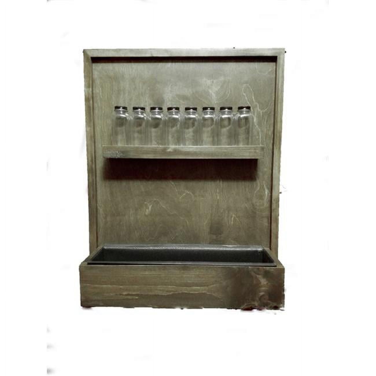 Grown By You Wm19Sr-Bw Wall Mounted Spice Rack With Planting Tray  Barnwood