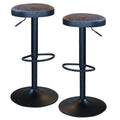 AmeriHome BSBNLSET Classic Brown Faux Leather Bar Stool Set