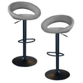 AmeriHome BSCGFSET Classic Relaxed Charcoal Gray Fabric Bar Stool Set