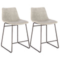 AmeriHome Classic Faux Leather 24 inch Counter Height Chair Set  Stone