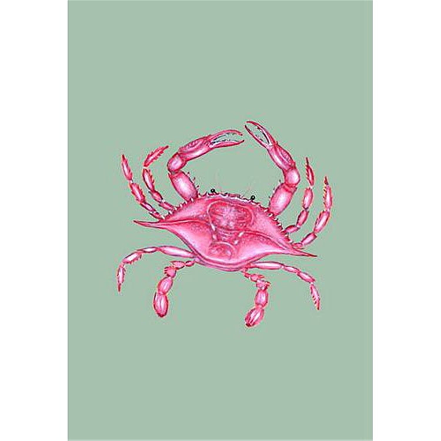 Betsy Drake Fl102 12.5 X 18 In. Pink Crab Flag