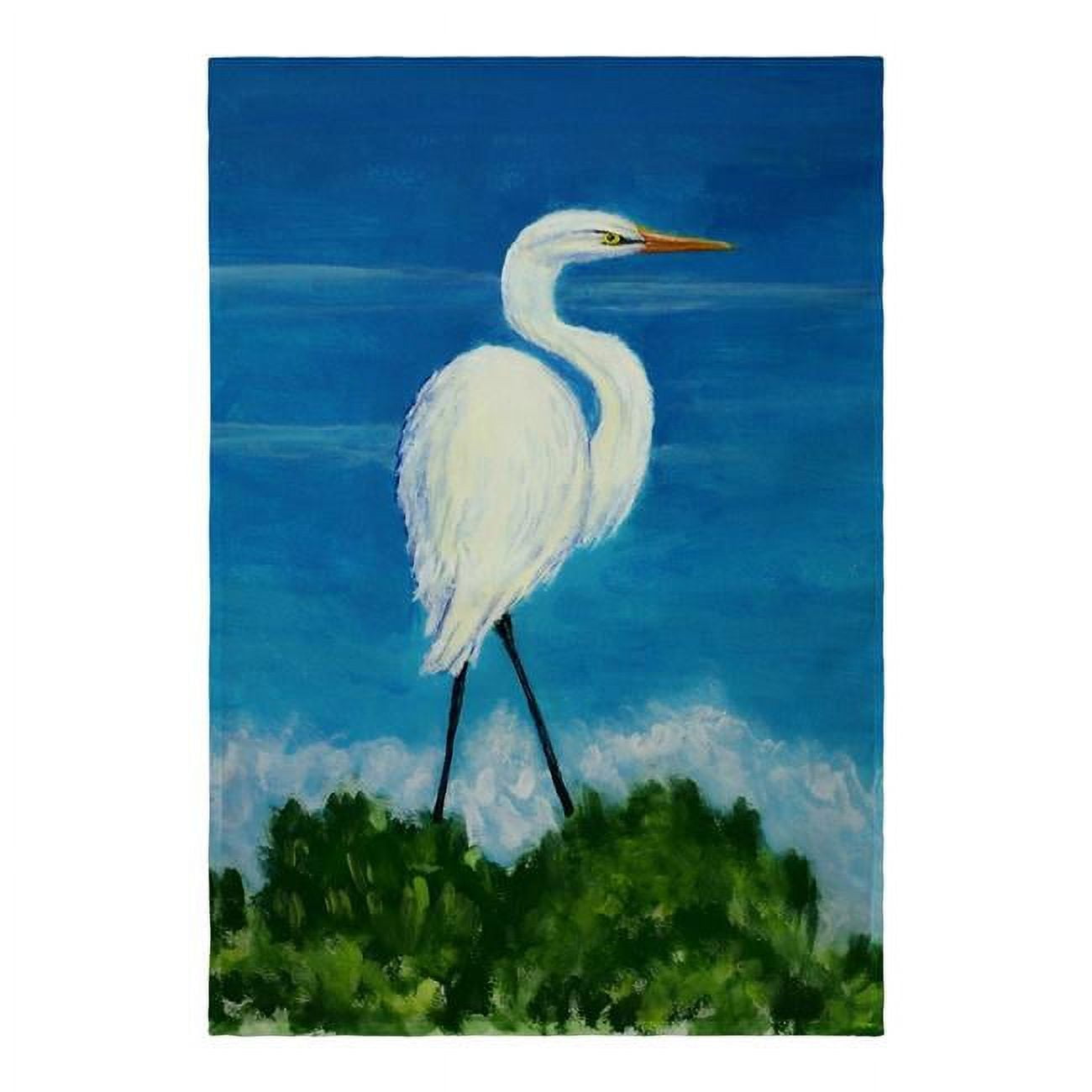 Betsy Drake Fl325 12.5 X 18 In. Great Egret Flag