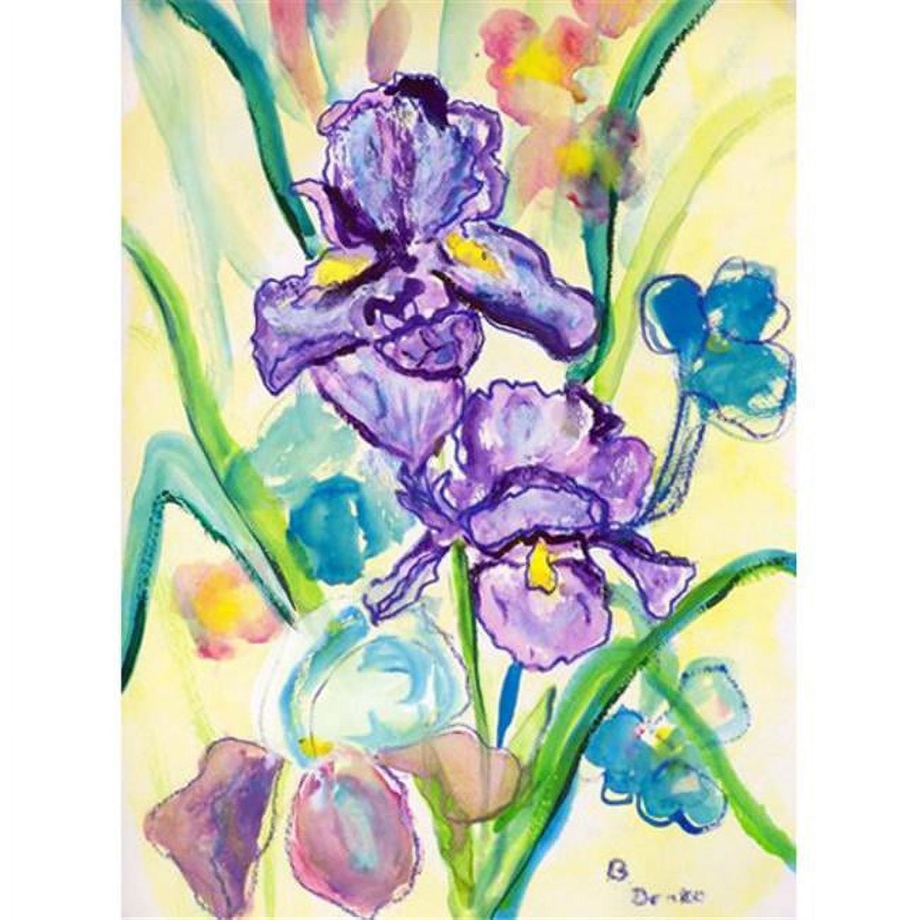 Betsy Drake Fl942 12.5 X 18 In. Two Irises Flag