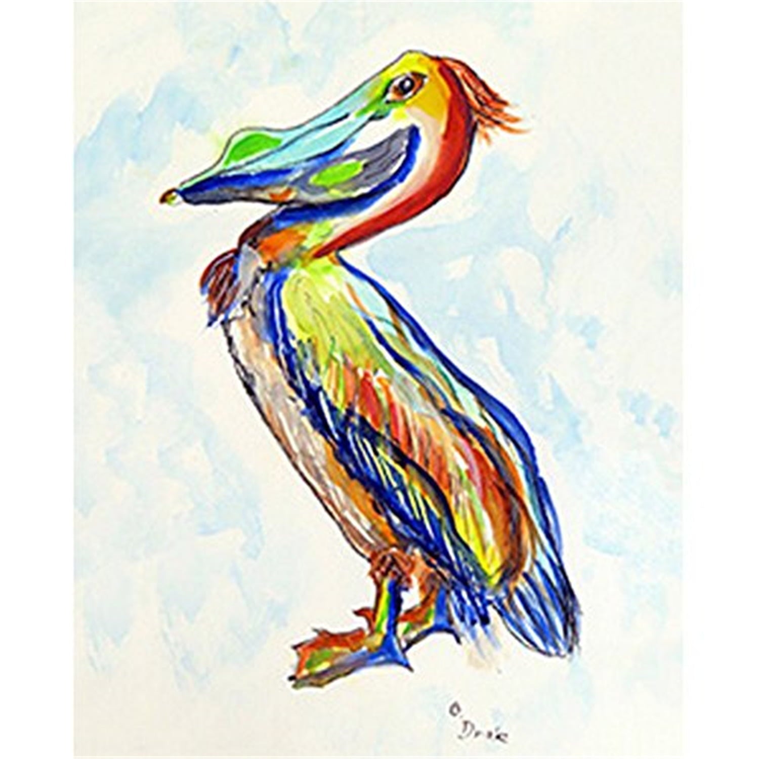 Betsy Drake Fl985A 12.5 X 18 In. Sylvester Pelican A Flag