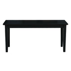 Solid Wood Entryway Accent Bench in Black Finish