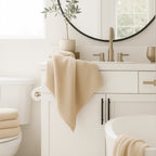 Bamboo Cotton Towel Set - Viscose from Bamboo + Cotton - 3pc - Champagne