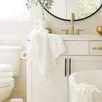 Bamboo Cotton Towel Set - Viscose from Bamboo + Cotton - 8pc - White