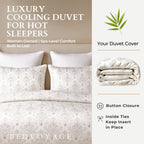 Bamboo Duvet Cover – 100% Viscose from Bamboo - Champagne Damask