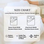 Cooling Bamboo Duvet Cover Set - 100% Viscose from Bamboo - 3pc - Indigo
