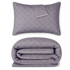 Bamboo Duvet Cover Set - 100% Viscose from Bamboo - 3pc - Platinum Geo