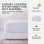 Bamboo Fitted Sheet - 100% Viscose from Bamboo - White