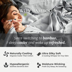 Bamboo Pillowcases - 100% Viscose from Bamboo - Stone