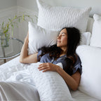 Bamboo Quilted Sham - 100% Viscose from Bamboo - 1pc - Euro - White
