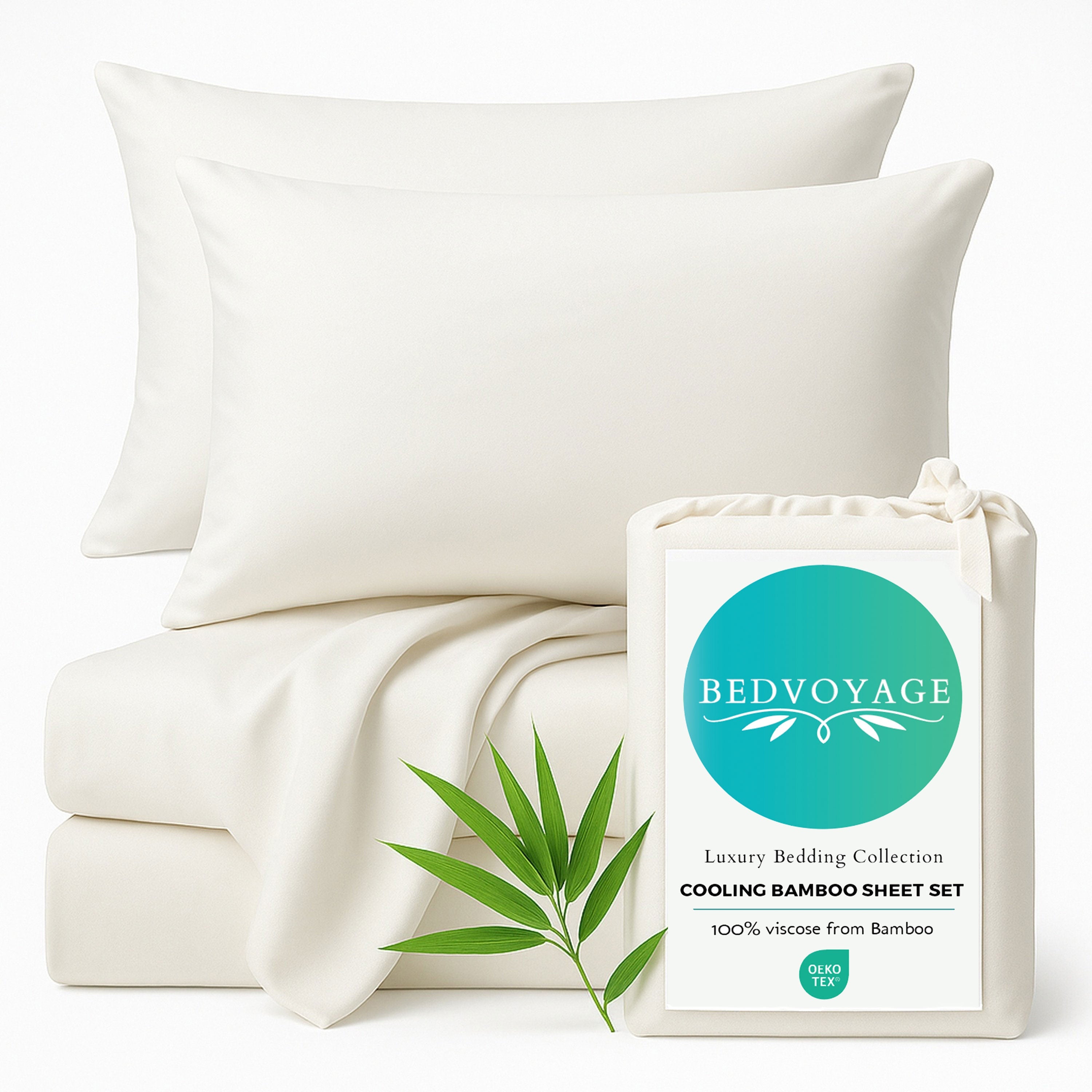 Bamboo Sheet Set - 100% Viscose from Bamboo - Ivory