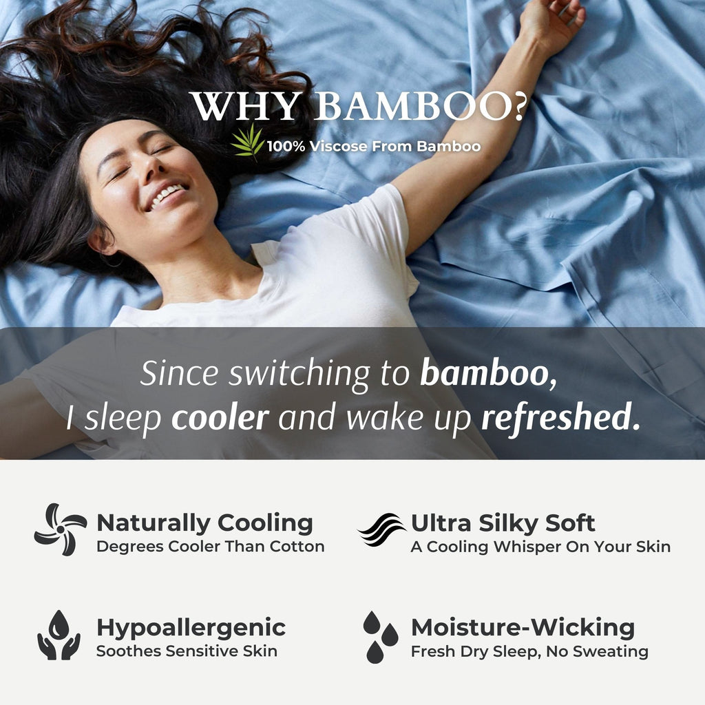Bamboo Sheet Set - 100% Viscose from Bamboo - Ocean