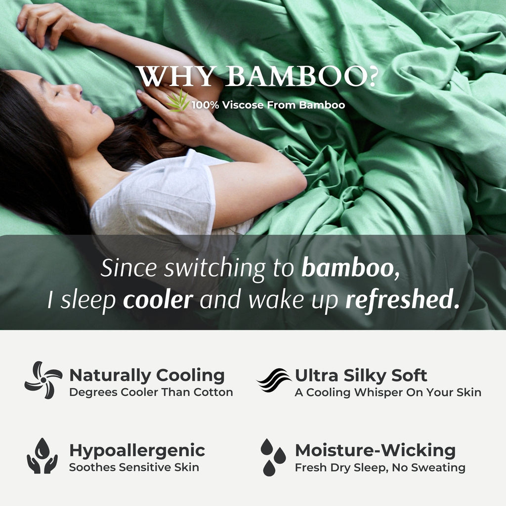 Bamboo Sheet Set - 100% Viscose from Bamboo - Seaglass