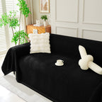 Solid Color Chenille Sofa Throw Blanket, Soft & Plush Decorative Couch Throw Cover
