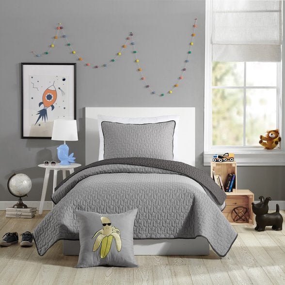COTY GREY FQ QUILT SET-3PC