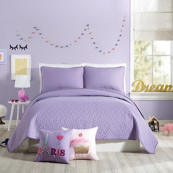 COTY PURPLE TW QUILT SET2PC
