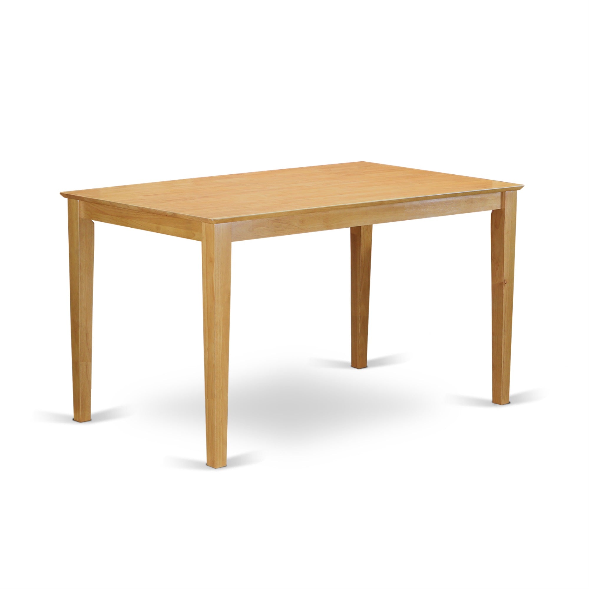 East West Furniture CACF7H-OAK-C Capri 7 Piece Kitchen Counter Set Consist of a Rectangle Table and 6 Linen Fabric Dining Room Chairs, 36x60 Inch, Oak