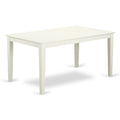 CADO5-LWH-W 5 Piece dining table set for 4- Dining table and 4 Wood seat dining chairs