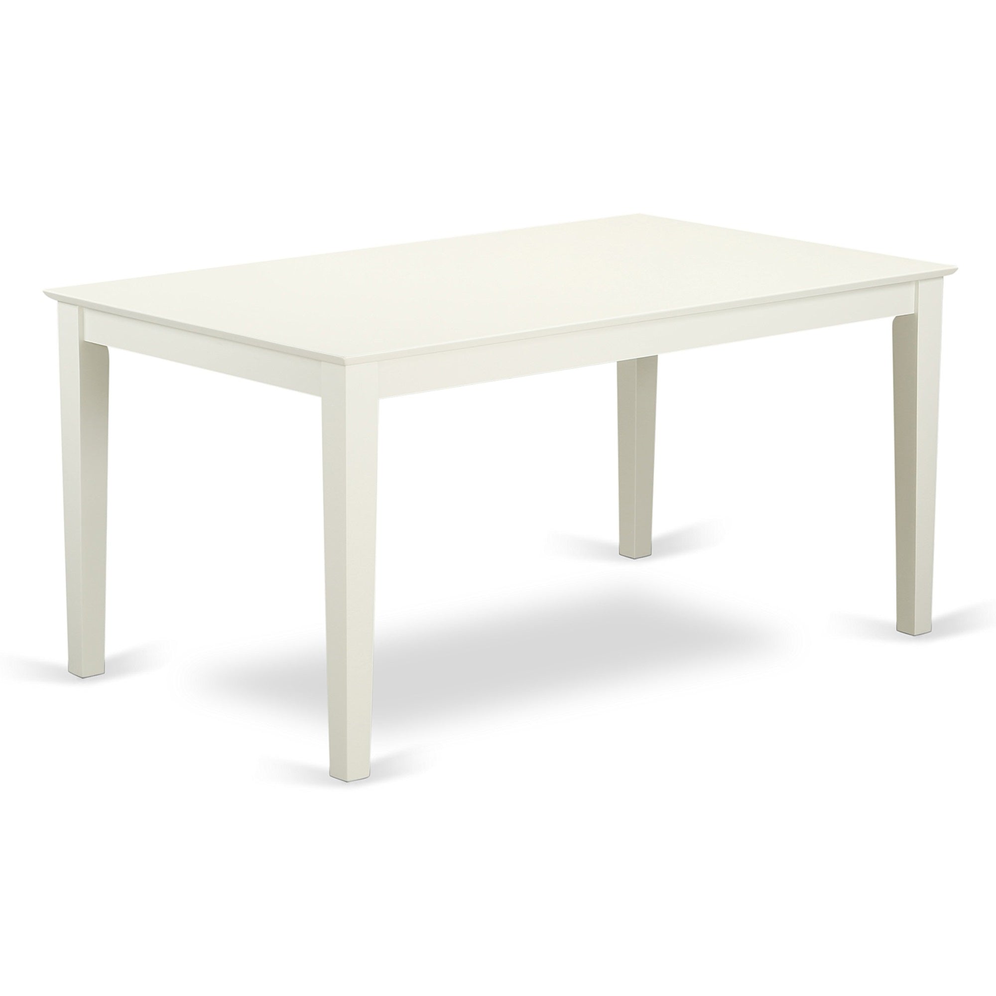 CADO5-LWH-W 5 Piece dining table set for 4- Dining table and 4 Wood seat dining chairs