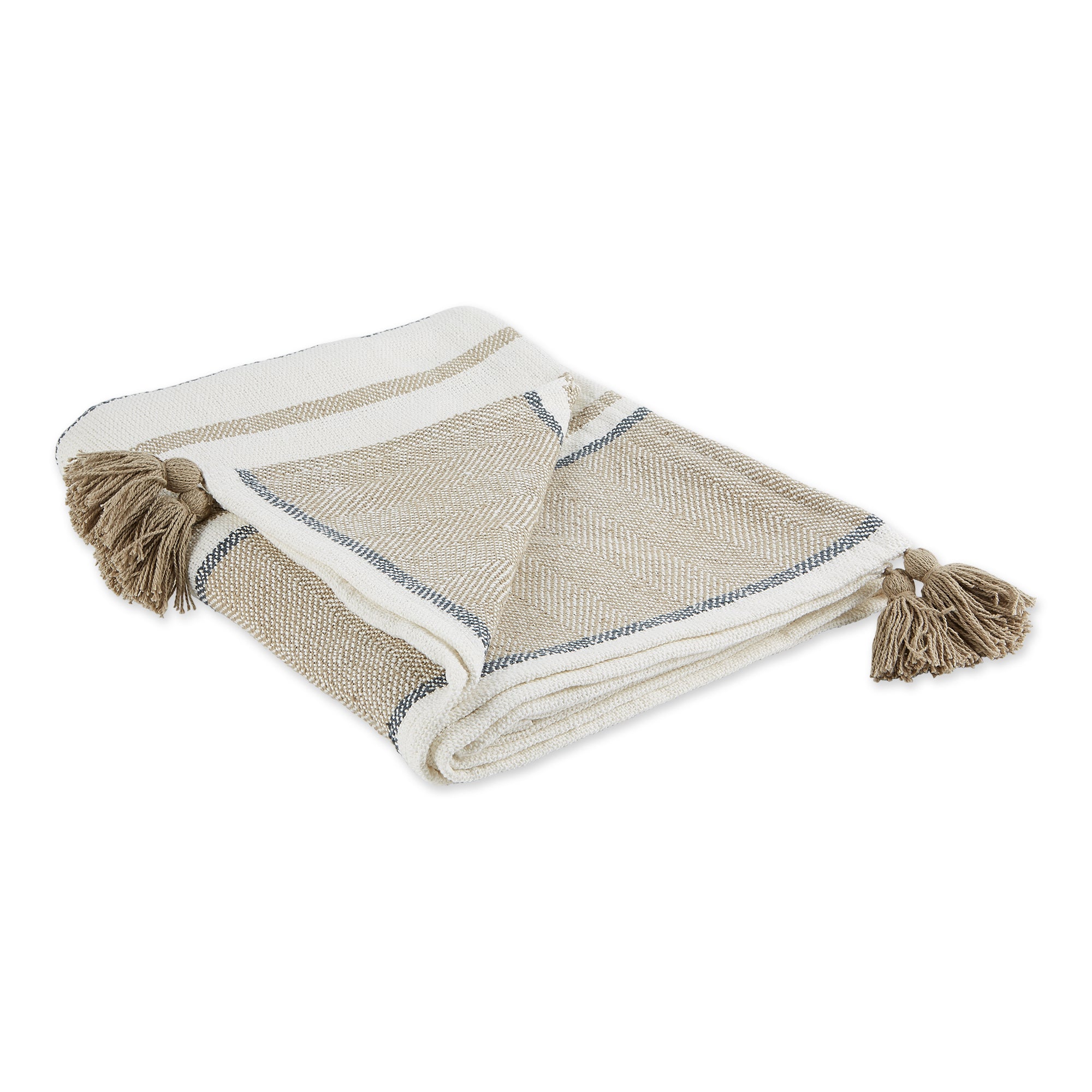 Dii Stone & Mineral 2-Tone Chevron Stripe Throw