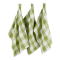 DII Antique Green Buffalo Check Dishtowel (Set of 3)