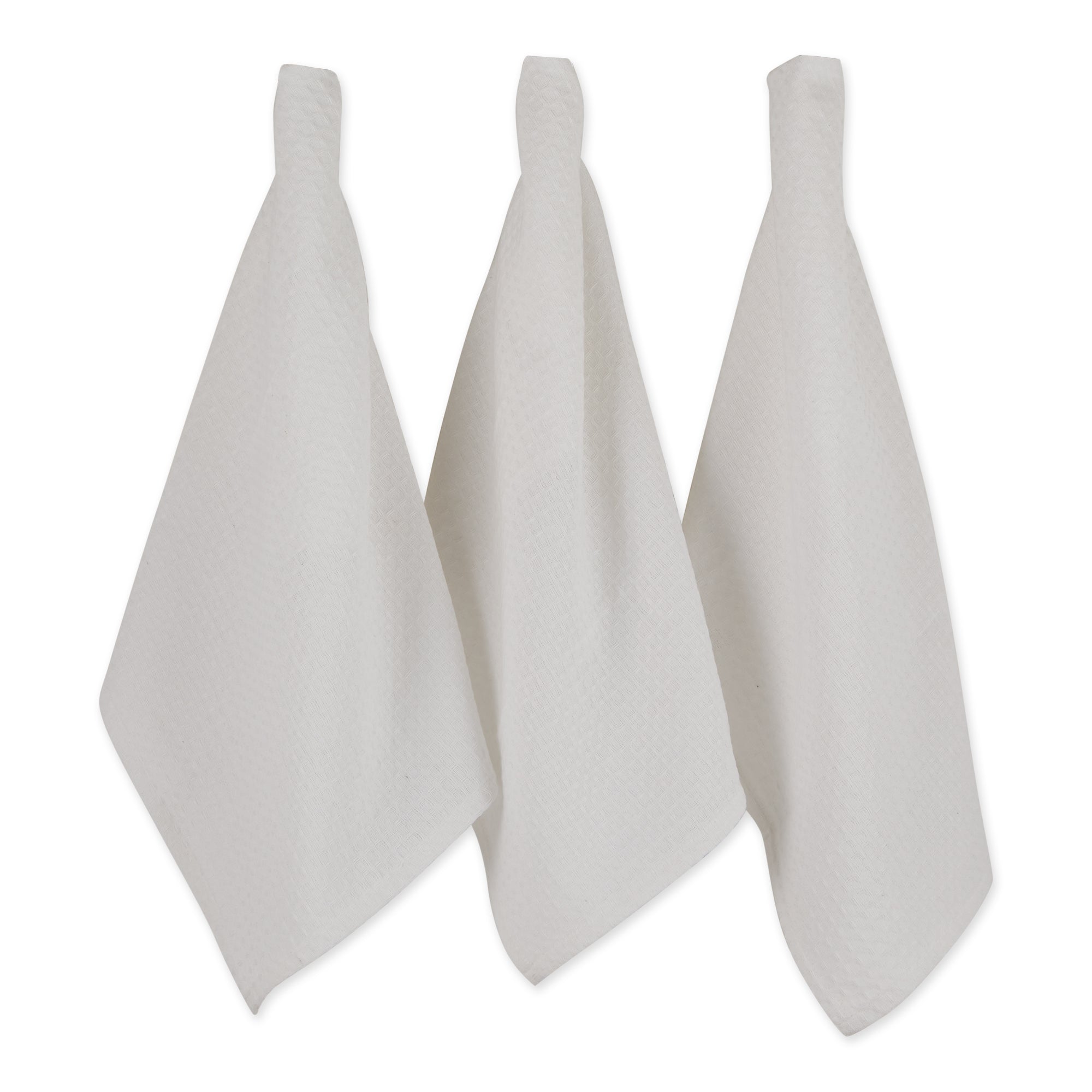 DII White Recycled Cotton Waffle Dishtowel (Set of 6)
