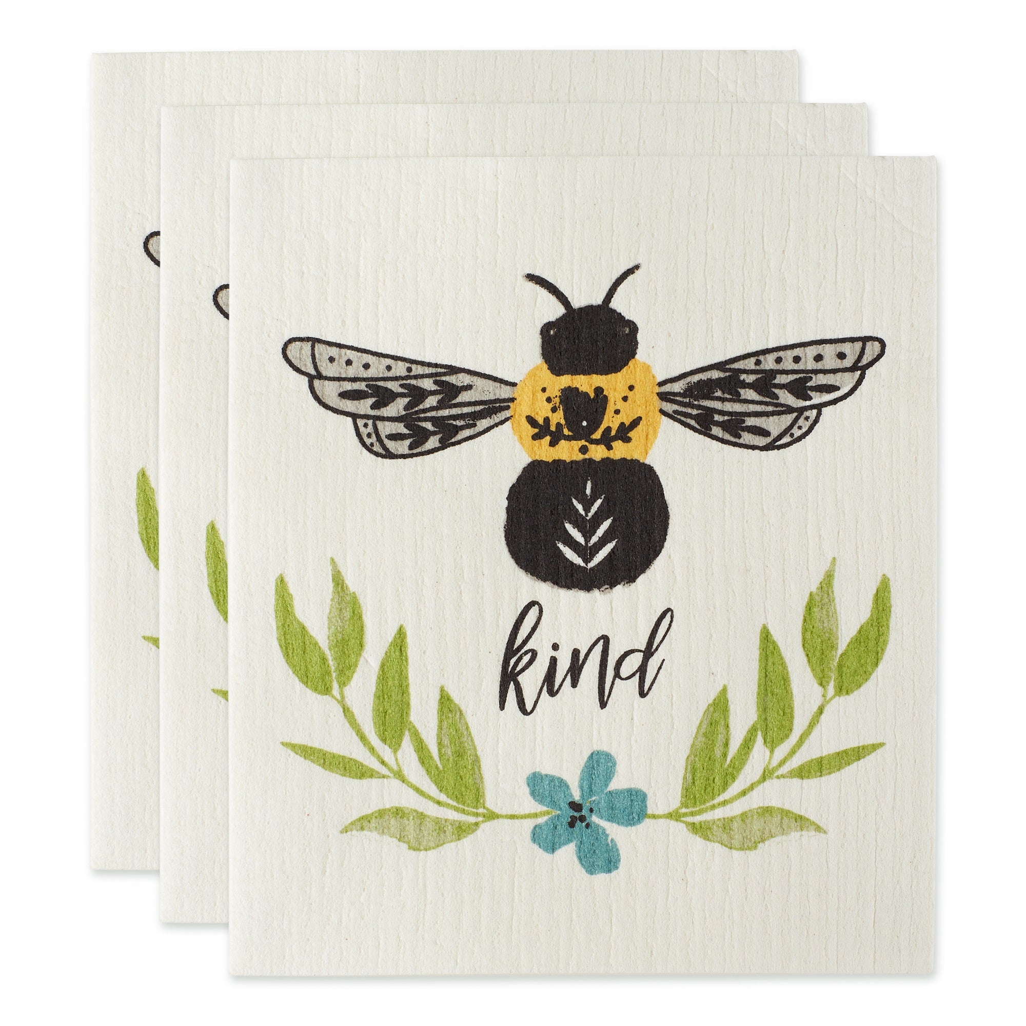 DII Bee Kind Swedish Dishcloth, 3 Piece