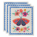 DII Butterfly Folk Swedish Dishcloth, 3 Piece