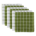 DII Antique Green Combo Windowpane Dishcloth Set of 6