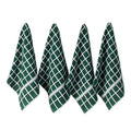 DII Dark Green Solid Windowpane Terry Dishtowel 4 Piece