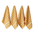 DII Honey Gold Solid Windowpane Terry Dishtowel 4 Piece