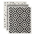 DII Black & White Swedish Dishcloth, 3 Piece