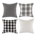 Dii Asst Dii Black Farmhouse Pillow Cover 18X18 Inch, 4 Piece