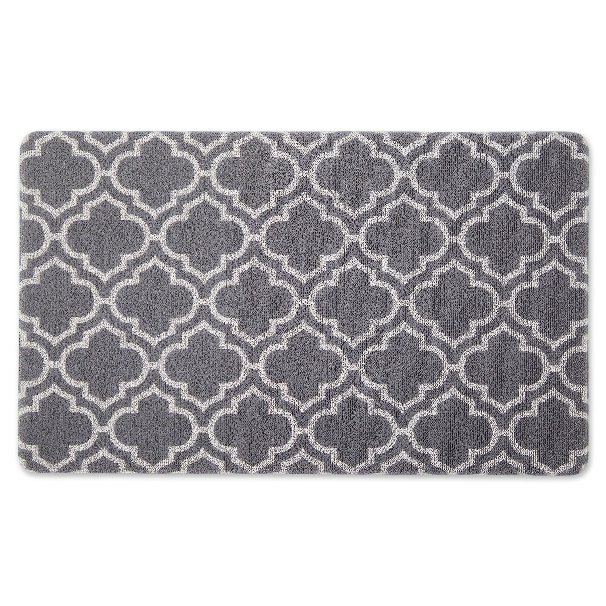 Dii Gray Lattice Tufted Mat 17.75X29.5 Inches