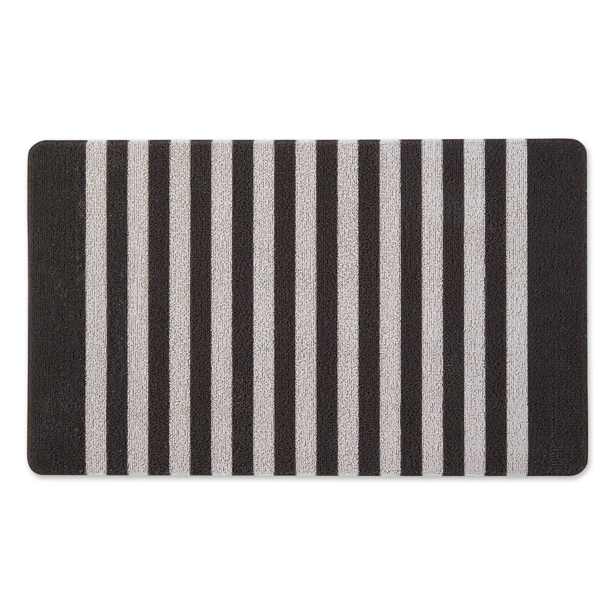 Dii Black And White Stripe Tufted Mat 17.75X29.5 Inches